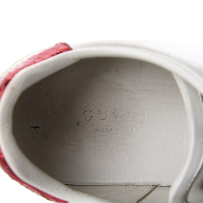Gucci Calfskin Ayers Bee Embroidered Womens Ace Sneakers 35 White Green 7 of 12