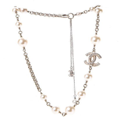 Chanel Irregular Pearl CC Short Necklace Gold 3 of 7