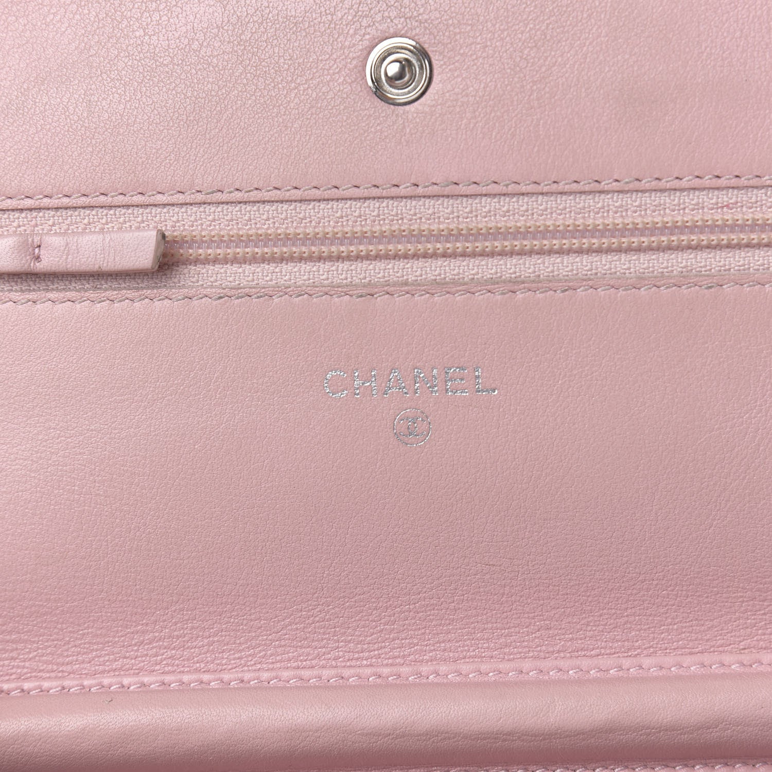 Chanel Caviar Timeless CC Wallet On Chain WOC Pink 6 of 14
