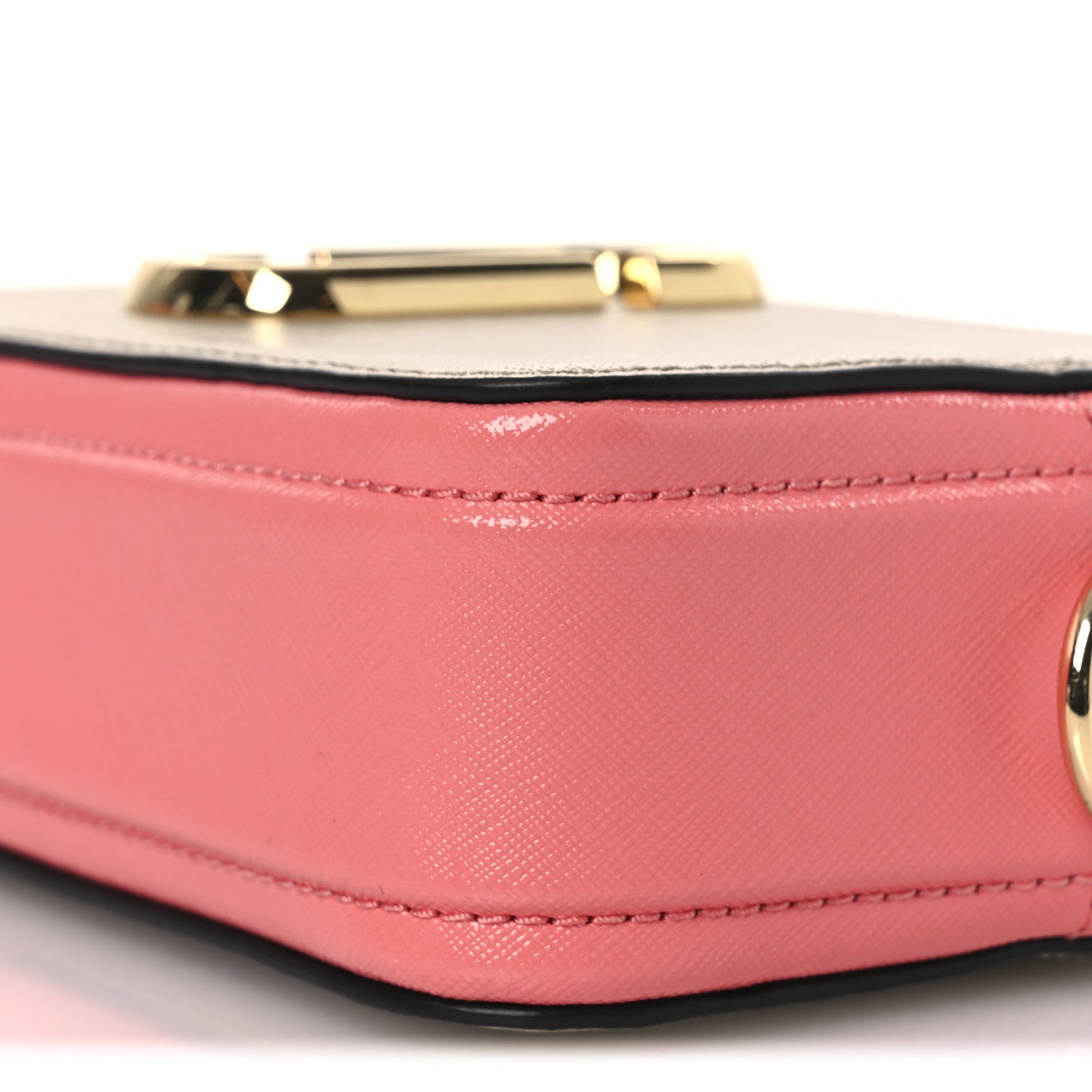Saffiano Small Snapshot Camera Bag Coral Multi