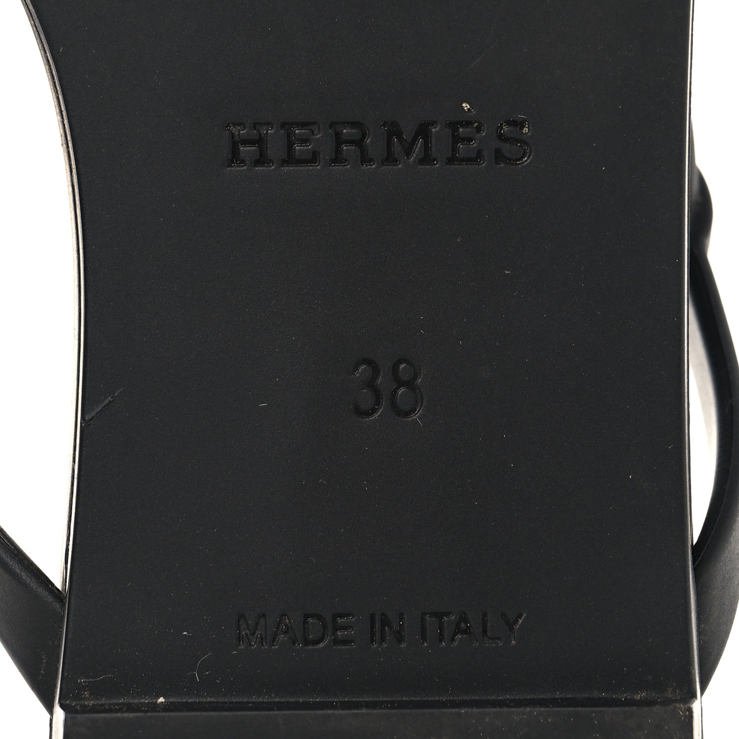 Hermes Rubber Womens Egerie Sandals 38 Black 8 of 10