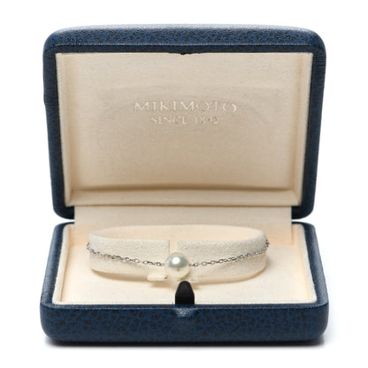 Mikimoto 18K White Gold Akoya Pearl 8-8.5mm Single Station Bracelet 5 of 5