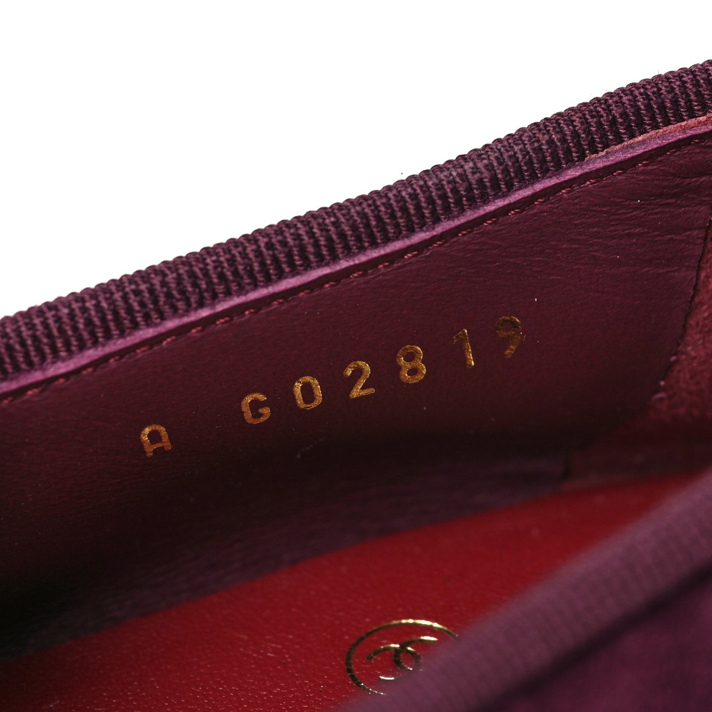 Suede Patent Calfskin Cap Toe CC Ballerina Flats 37 Burgundy