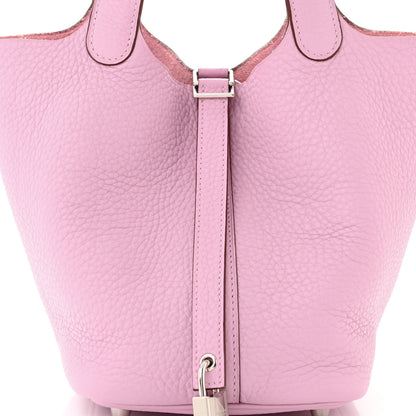 Hermes Taurillon Clemence Picotin Lock 18 PM Mauve Sylvestre 8 of 11