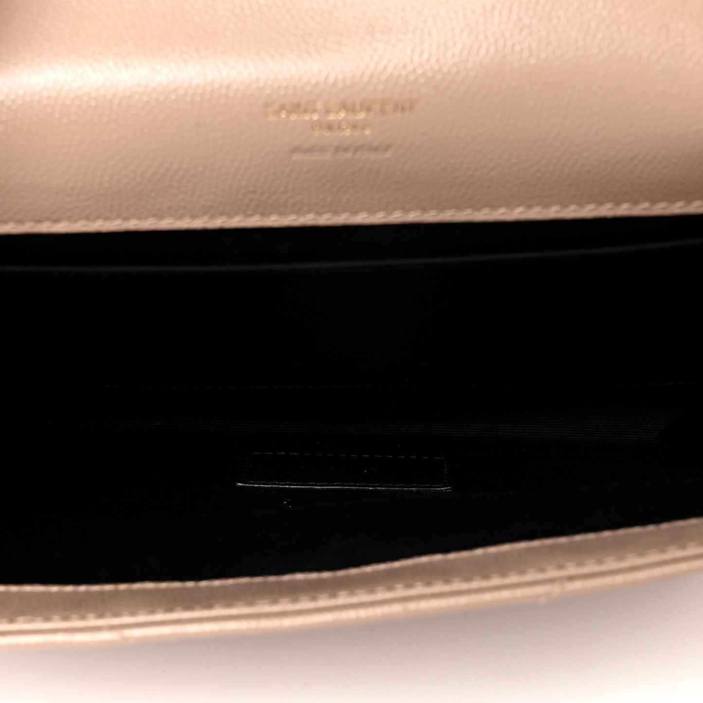 Grain De Poudre Matelasse Chevron Monogram Envelope Clutch Dark Beige
