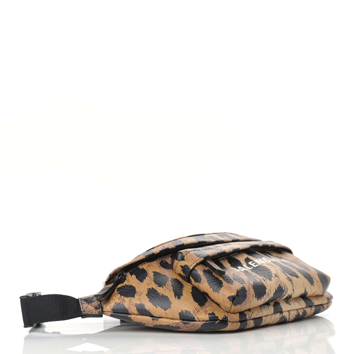 Calfskin Printed Leopard Everyday Logo Beltpack XS Beige White