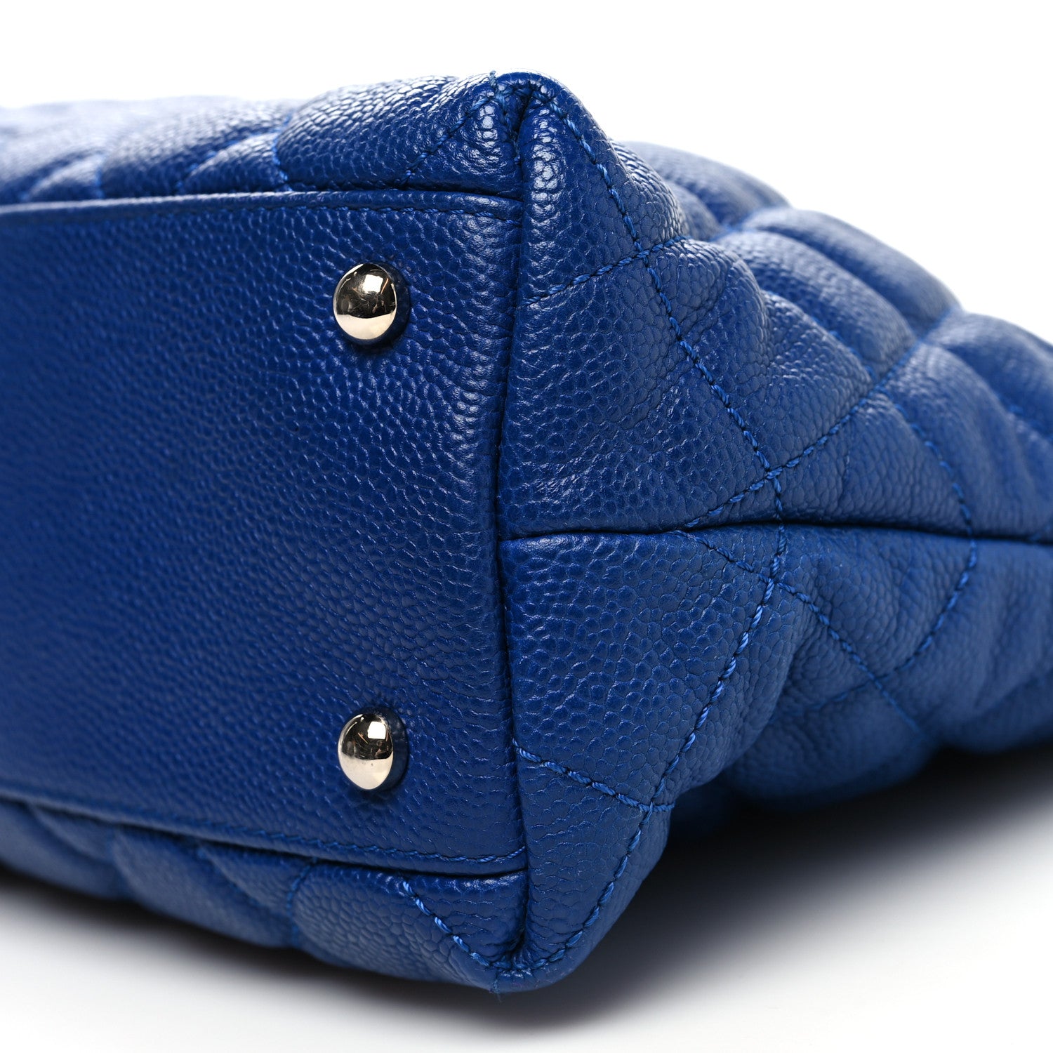 Chanel Caviar Quilted Easy Zip Tote Cobalt Blue 11 of 12
