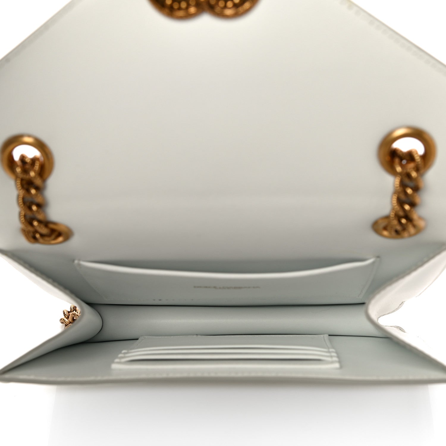 Dolce & Gabbana Smooth Calfskin Medium Devotion Crossbody Bag White 5 of 10