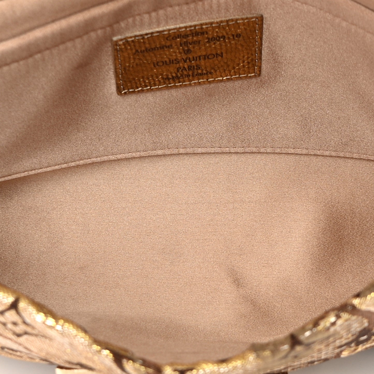 Monogram Brocade Thalie Clutch Gold