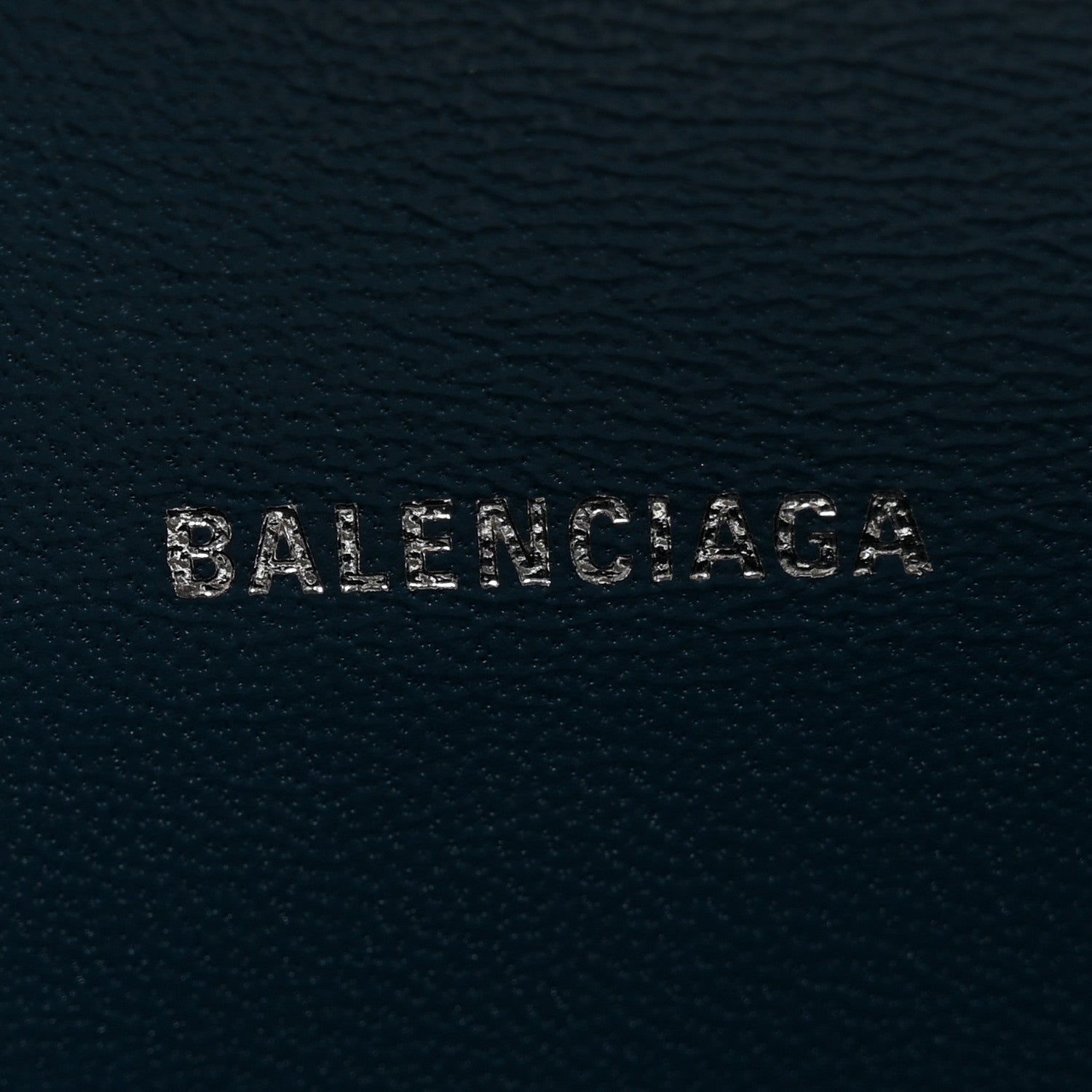 Balenciaga Shiny Calfskin Crocodile Embossed Hourglass Top Handle Bag XS Denim Blue 6 of 10