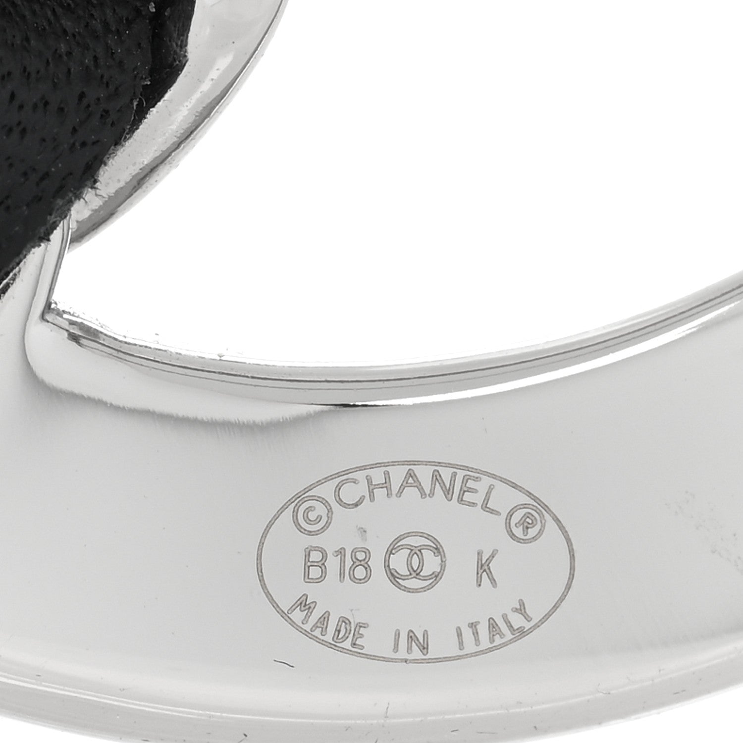 Chanel Lambskin Baguette Crystal CC Brooch Black Silver 4 of 5