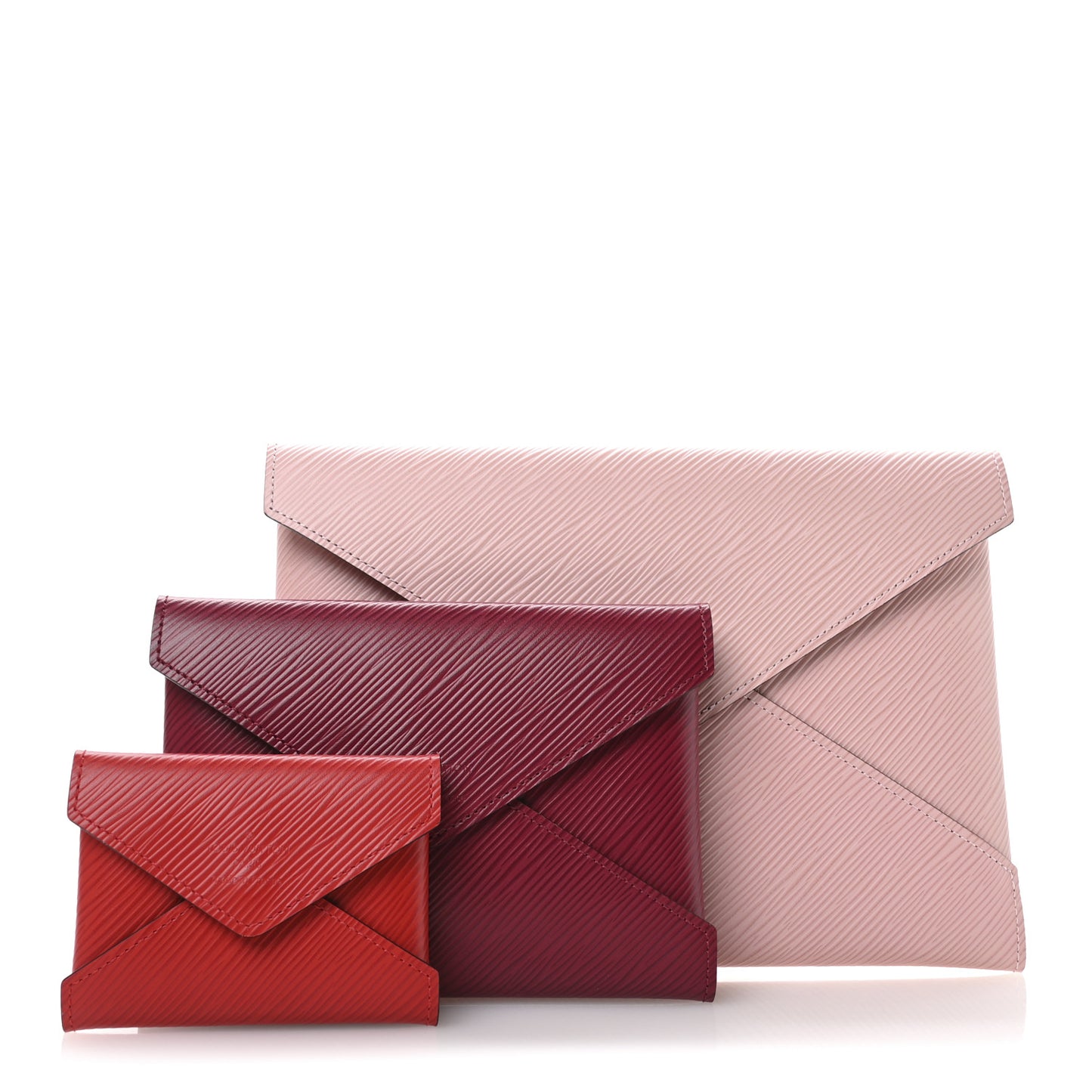 Epi Kirigami Pochette Set Rose Ballerine Fuchsia Coquelicot