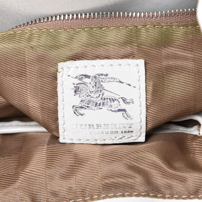 Burberry Calfskin Quilted Bucket Shoulder Bag White 5 of 18