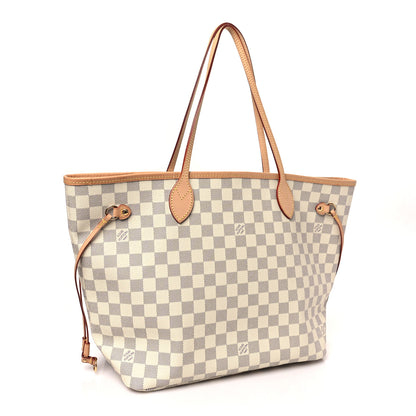 Louis Vuitton Damier Azur Neo Neverfull MM Rose Ballerine 4 of 10
