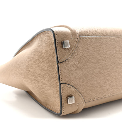 Celine Drummed Calfskin Micro Luggage Dune 8 of 9