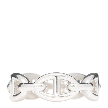 Hermes Sterling Silver PM Chaine d'Ancre Enchainee Band Ring 58 8.25 1 of 8