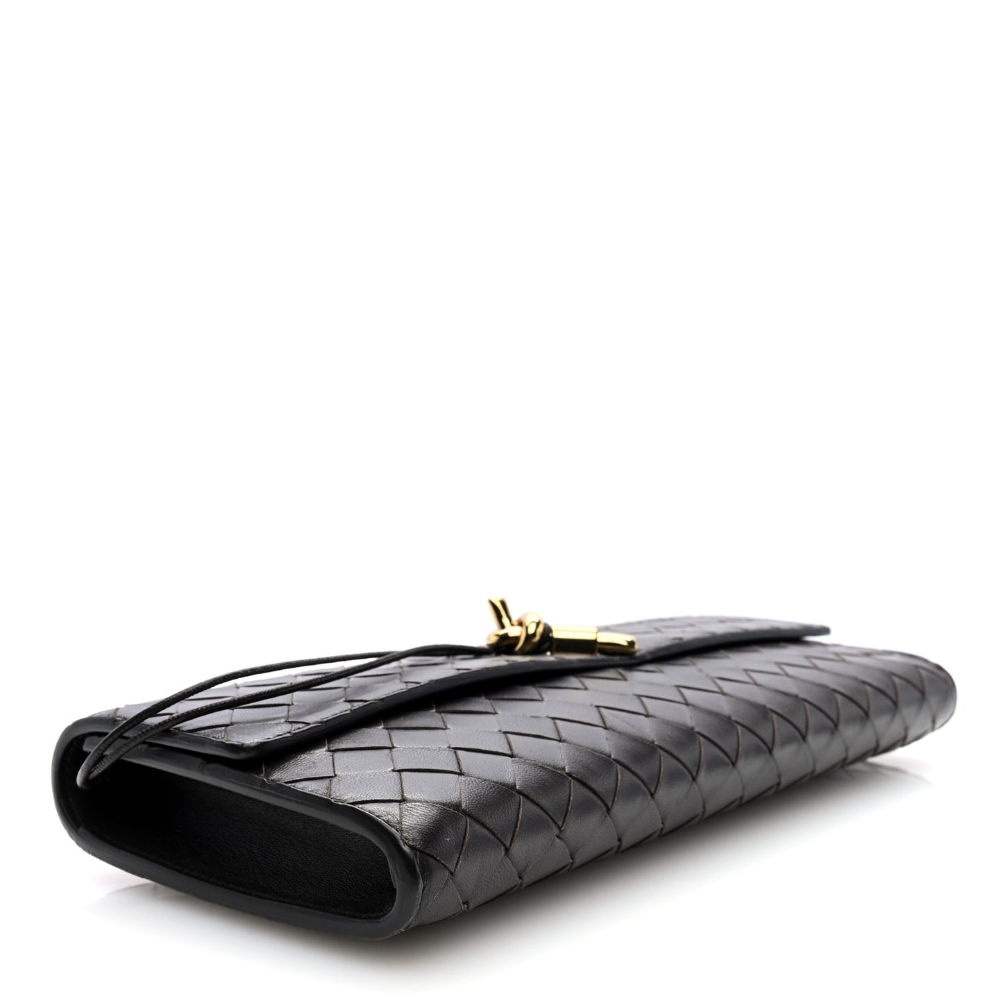 Nappa Intrecciato Long Andiamo Top Handle Clutch Fondant