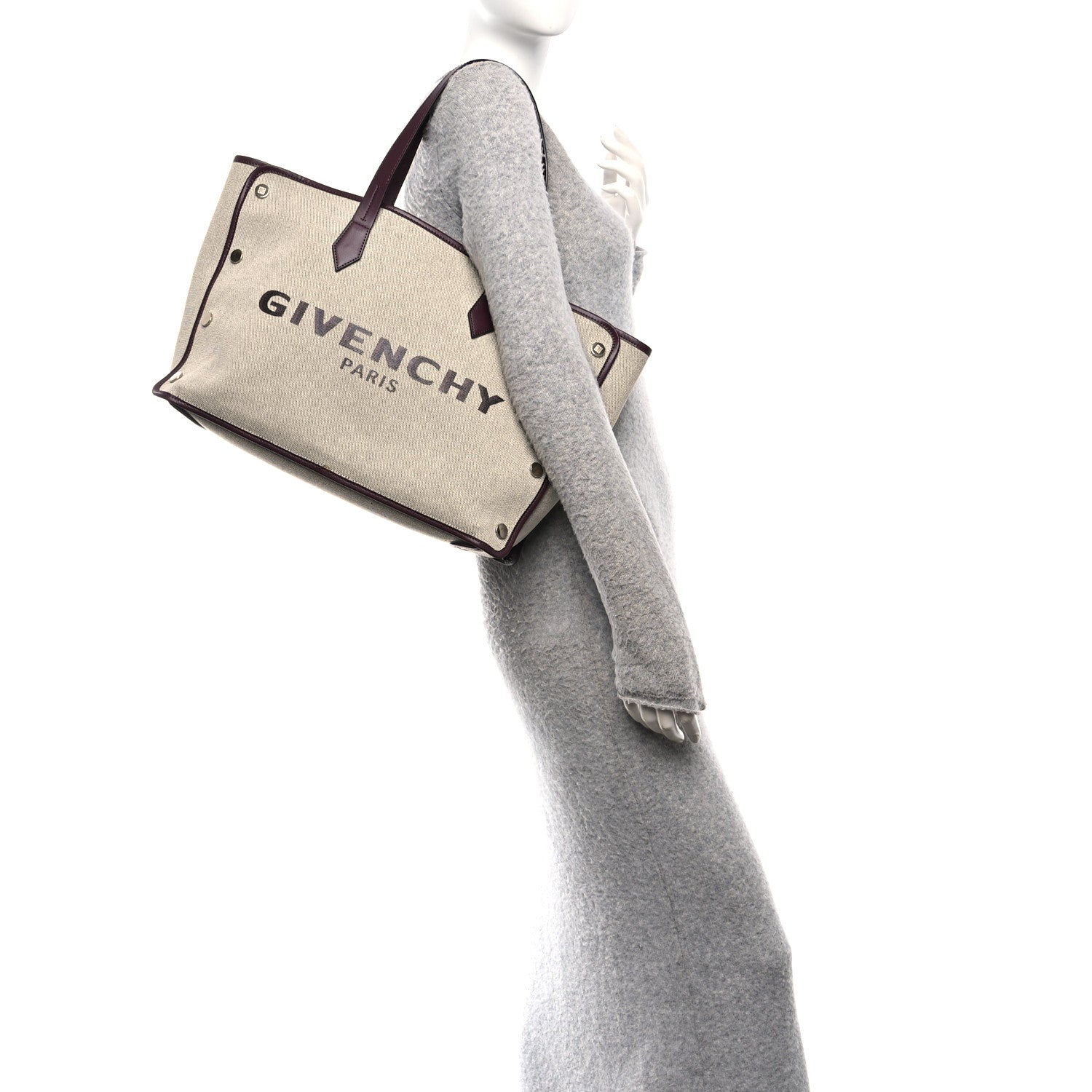Givenchy Canvas Medium Bond Shopper Tote Aubergine 2 of 10