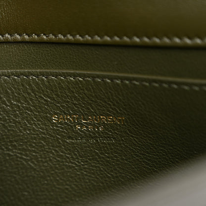 Saint Laurent Patent Calfskin Mini Voltaire Shoulder Bag Dark Vineyard Green 6 of 9