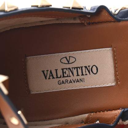 Valentino Garavani Denim Rockstud Ankle Wrap Espadrille 20mm Flats 40 Light Denim 7 of 8