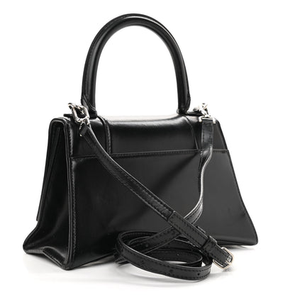 Balenciaga Shiny Box Calfskin Graffiti Logo Small Hourglass Top Handle Bag Black Silver 3 of 17