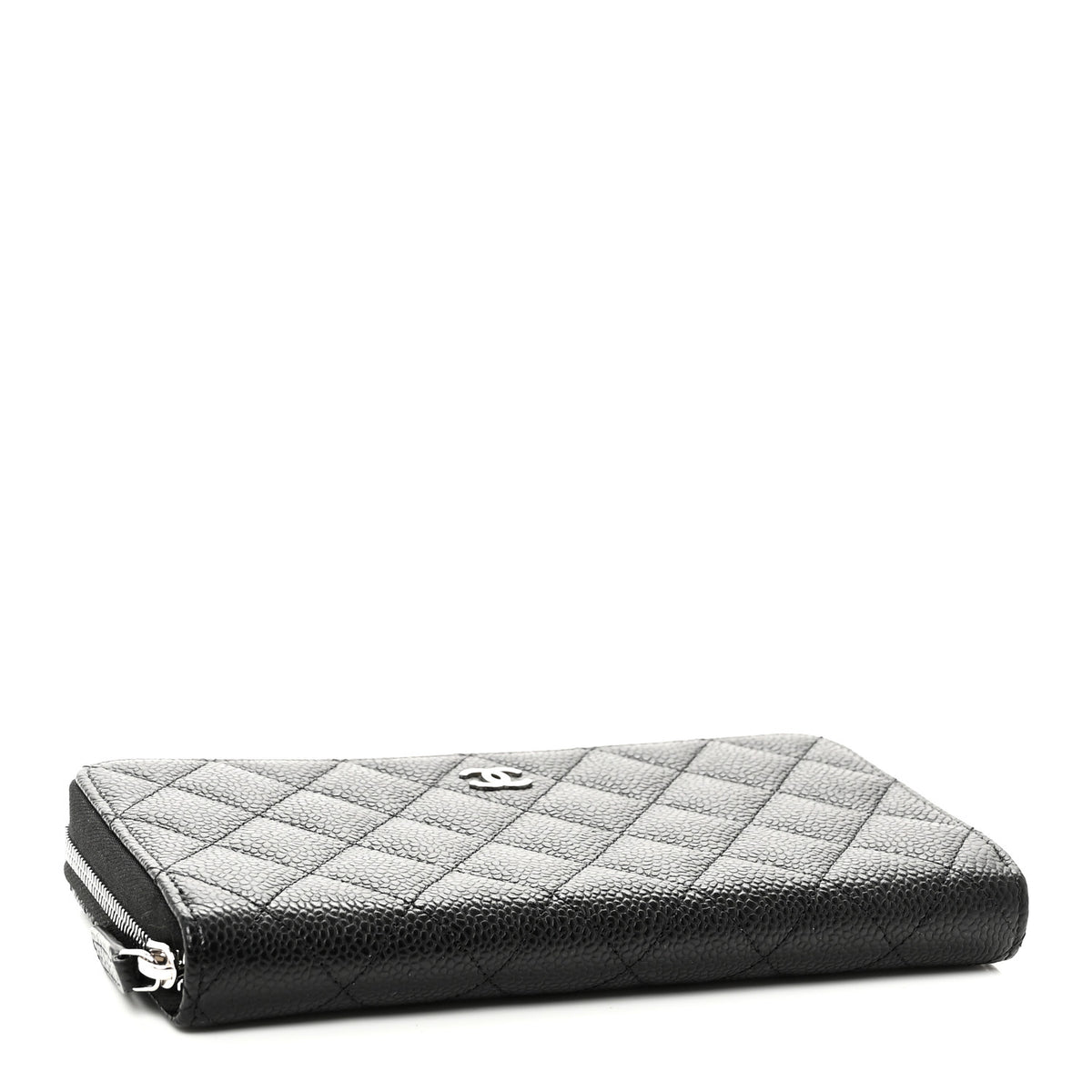 Chanel Caviar Quilted Large Gusset Zip Around Wallet Black 1880110 