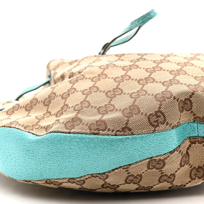 Gucci Monogram Drawstring Hobo Turquoise 9 of 15
