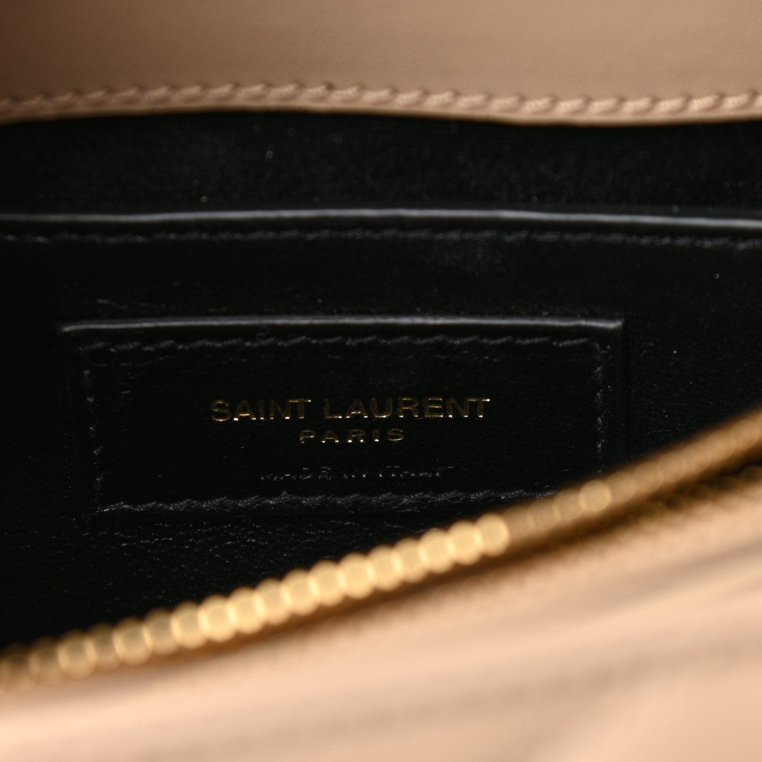 Saint Laurent Calfskin Y Quilted Monogram Small Loulou Chain Satchel Dark Beige 6 of 9