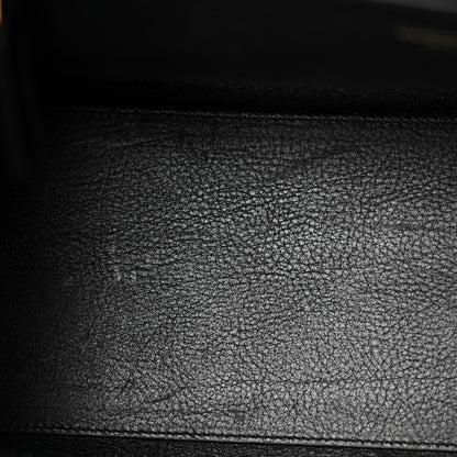 Saint Laurent Suede Calfskin Medium Monogram Cabas Black 10 of 13
