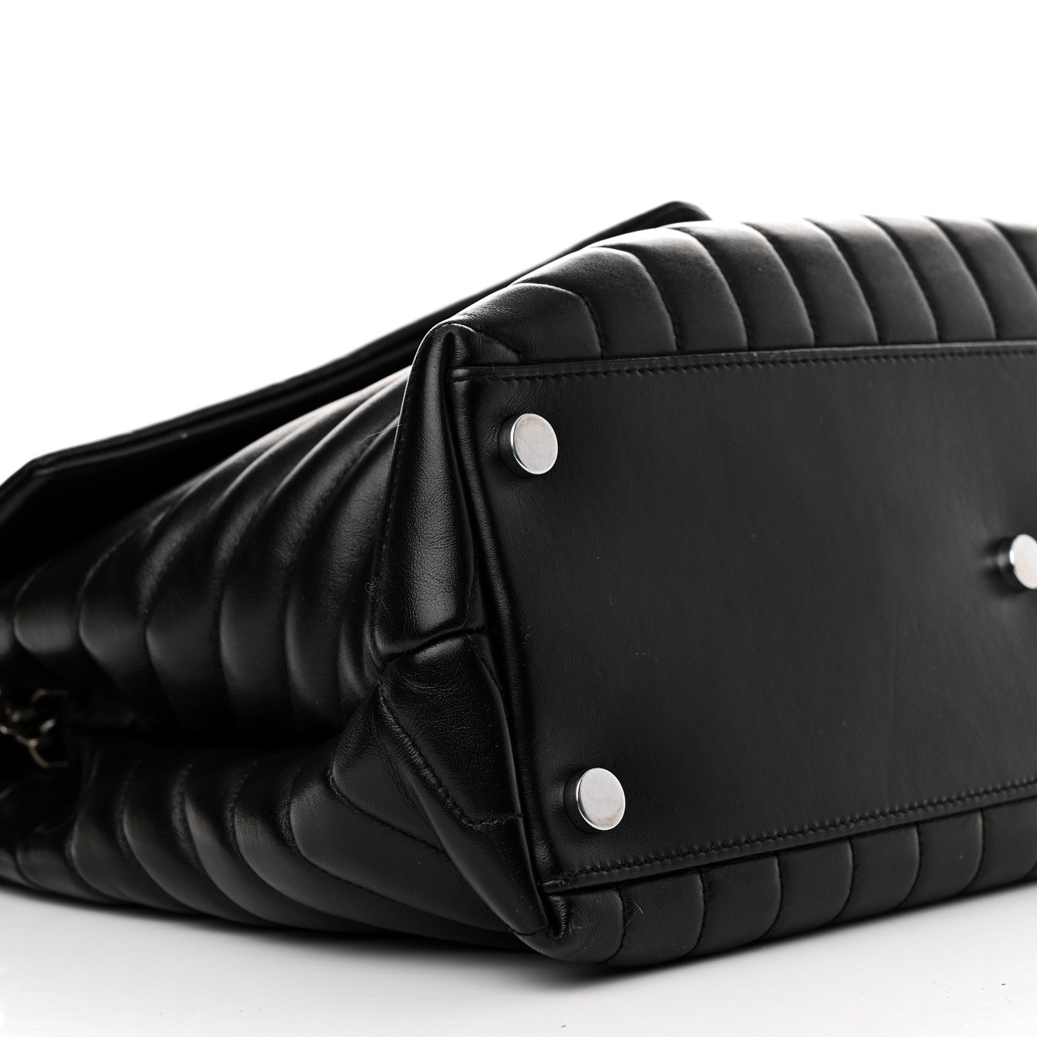 Saint Laurent Calfskin Y Quilted Monogram Large Loulou Chain Satchel Black 4 of 11