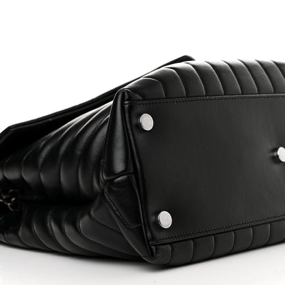 Saint Laurent Calfskin Y Quilted Monogram Large Loulou Chain Satchel Black 4 of 11