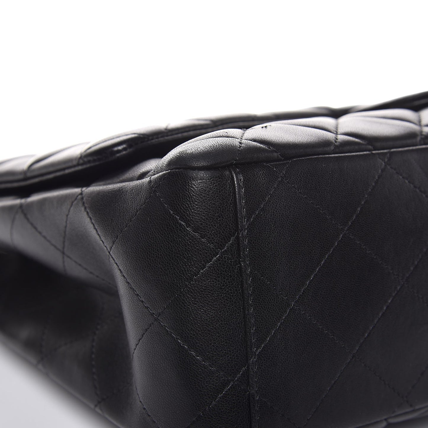 Lambskin Quilted Maxi Single Flap Black
