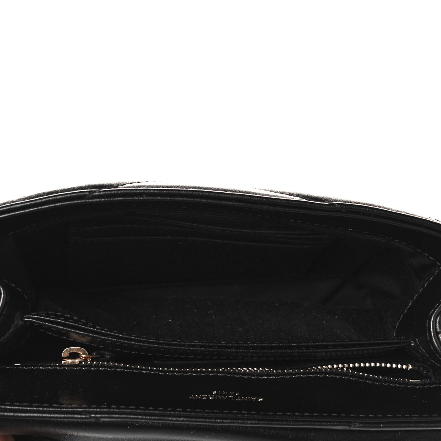 Calfskin Y Quilted Monogram Toy Loulou Crossbody Bag Black