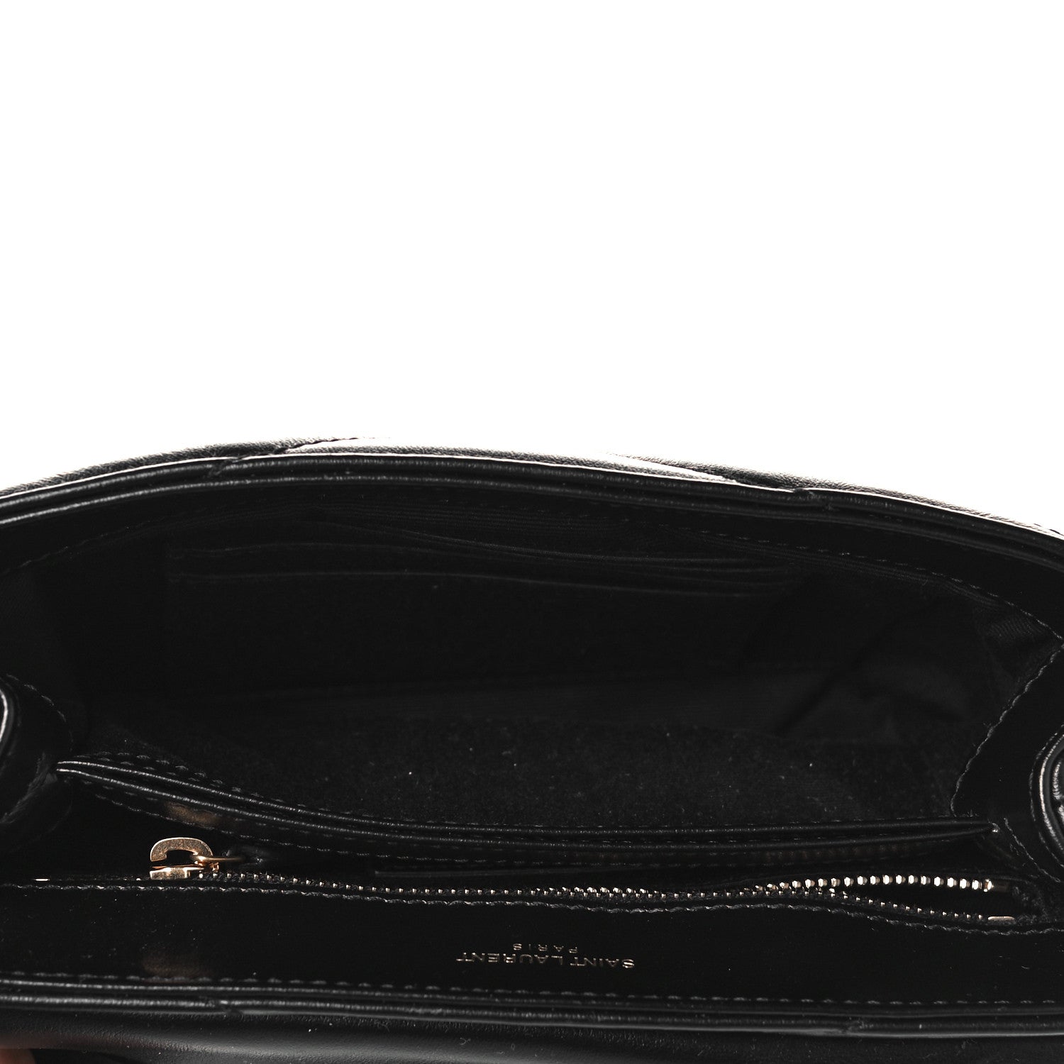 Saint Laurent Calfskin Y Quilted Monogram Toy Loulou Crossbody Bag Black 5 of 9