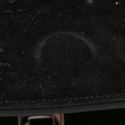 Salvatore Ferragamo Suede Crystal Gancini Wallet On Chain Black 8 of 8