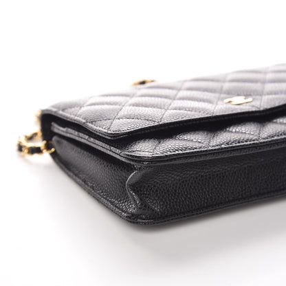 Chanel Caviar Quilted Wallet On Chain WOC Black 10 of 12