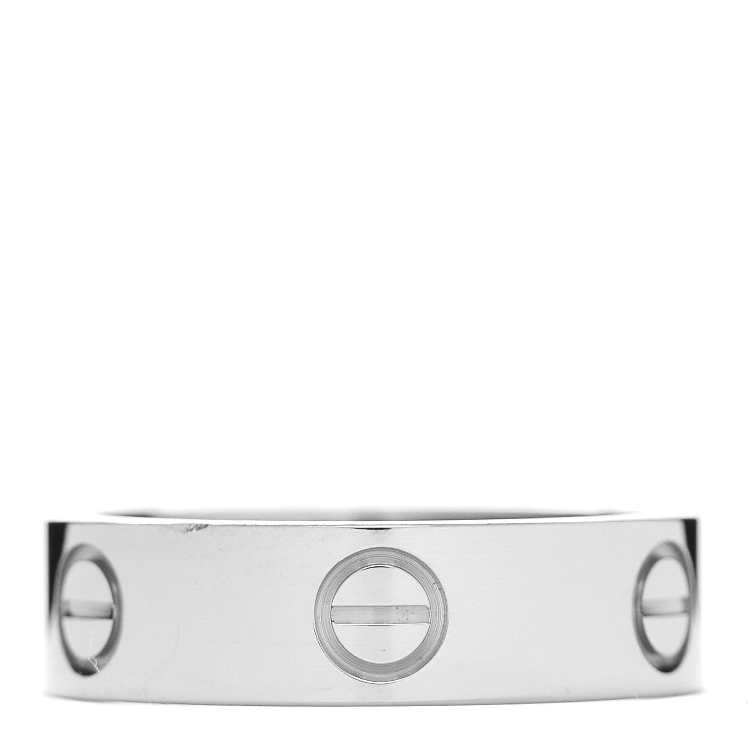 Cartier 18K White Gold 5.5mm LOVE Ring 54 6.75 3 of 4