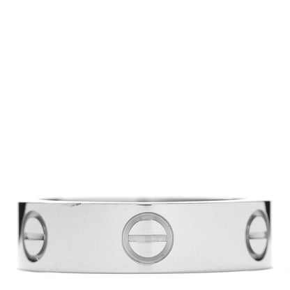 Cartier 18K White Gold 5.5mm LOVE Ring 54 6.75 3 of 4
