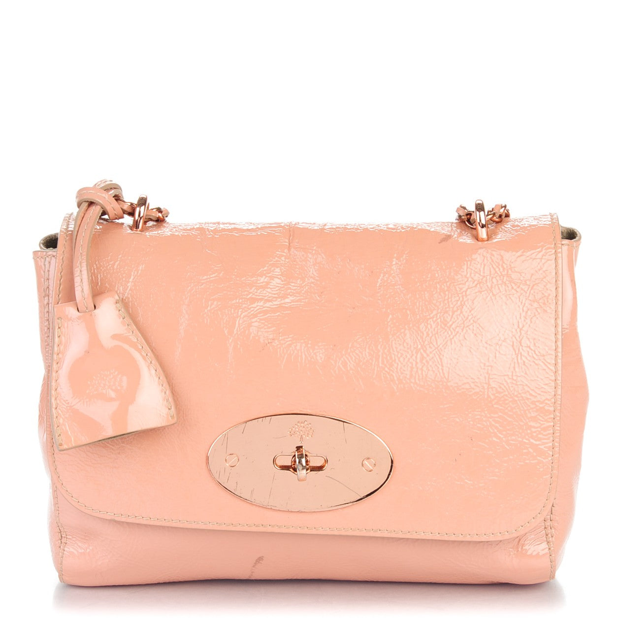 Wrinkled Patent Small Lily Plaster Pink