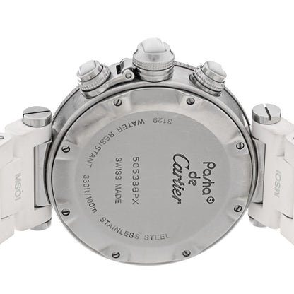 Cartier Stainless Steel Rubber 37mm Pasha C Chronograph Quartz Watch White 4 of 4