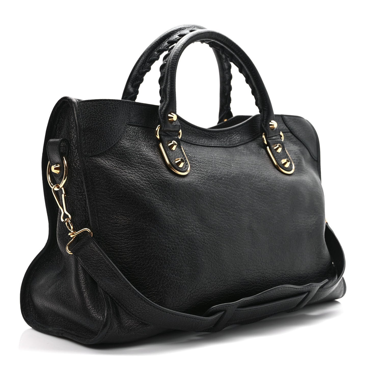 Chevre Gold Metallic Edge Hardware City Black