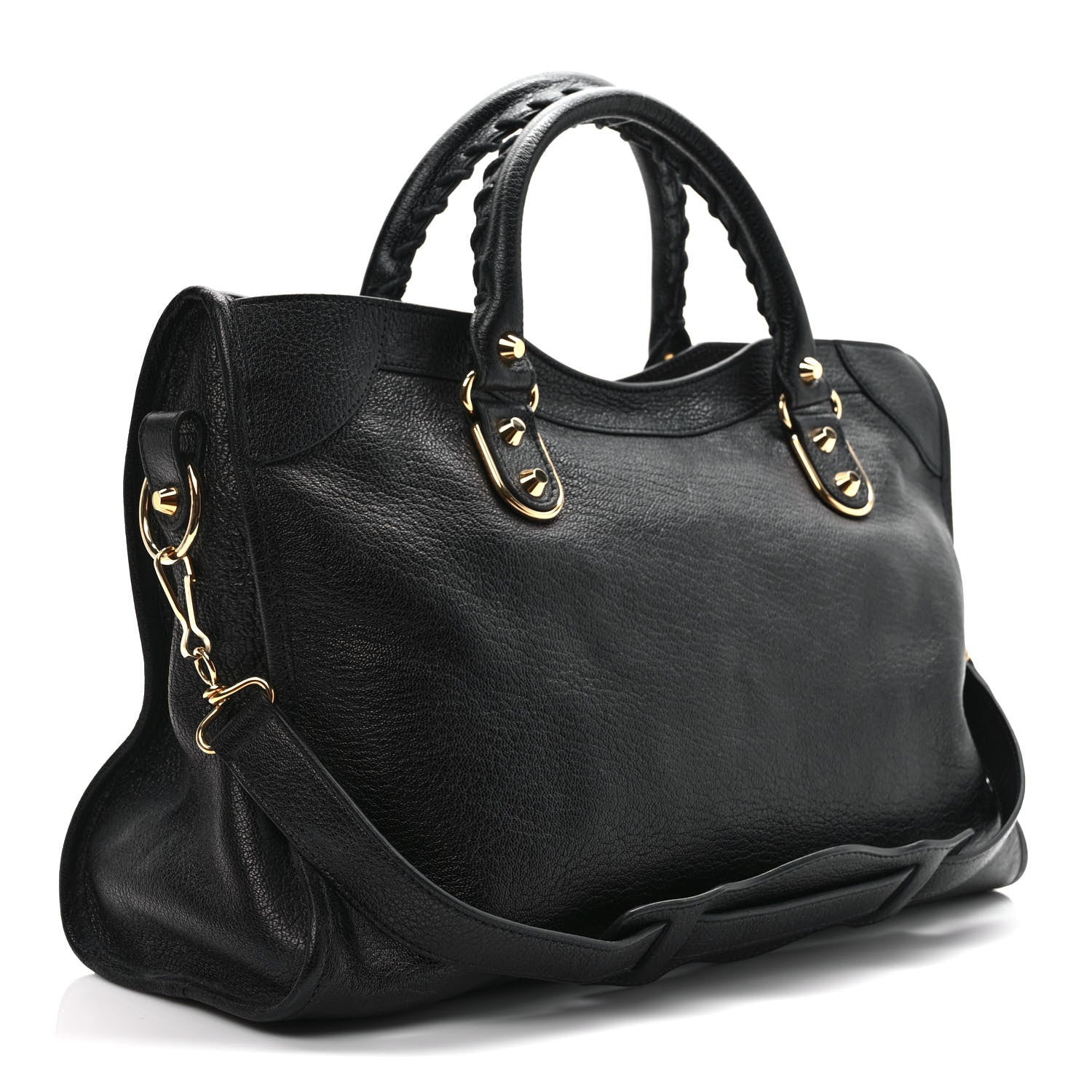Balenciaga Chevre Gold Metallic Edge Hardware City Black 3 of 10