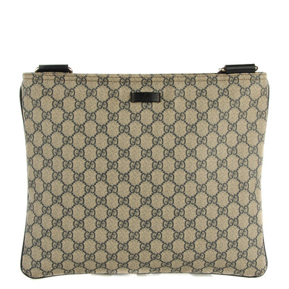 Gucci GG Plus Monogram Large Flat Messenger Bag Beige Blue 1 of 7