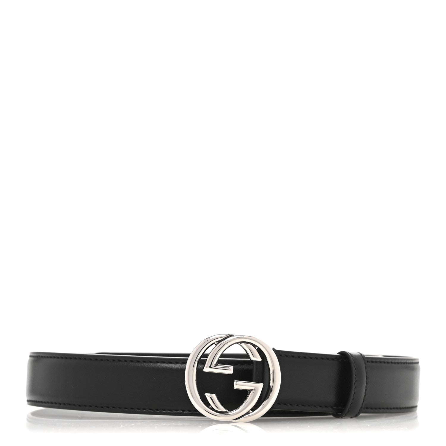 Gucci Calfskin Interlocking G Belt 75 30 Black 1 of 6