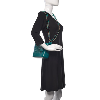Chanel Aged Calfskin Quilted Small Gabrielle Hobo Turquoise 3 of 11