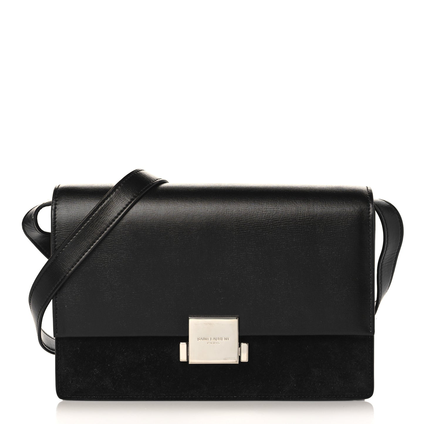 Smooth Calfskin Suede Medium Bellechasse Black