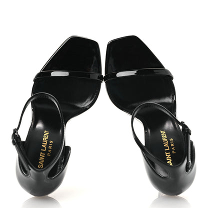 Saint Laurent Patent Calfskin Opyum 110 Sandals 36.5 Black 2 of 12