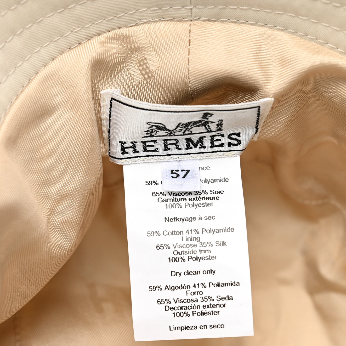 Technical Gabardine Balade Bandana Bucket Hat 57 Ecume