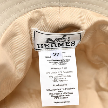 Hermes Technical Gabardine Balade Bandana Bucket Hat 57 Ecume 7 of 7
