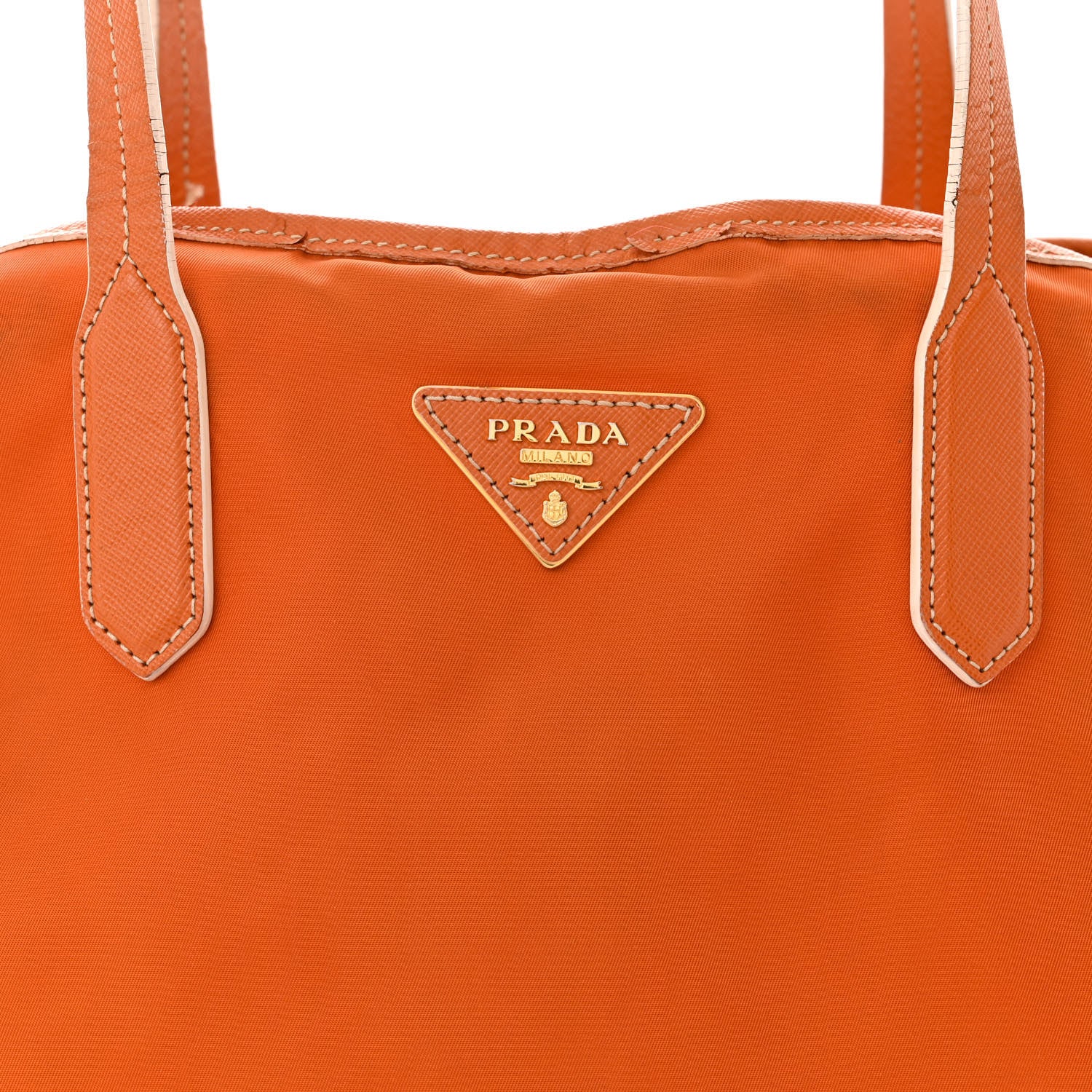 Prada Tessuto Nylon Saffiano Tote Giallo 8 of 13